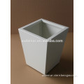 Audemar 2mm Thick Tapered Aluminium White Plastic Planter Pot With Powder Coating